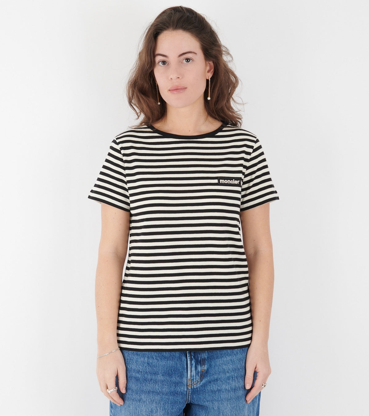 Striped Logo T-shirt Black/White