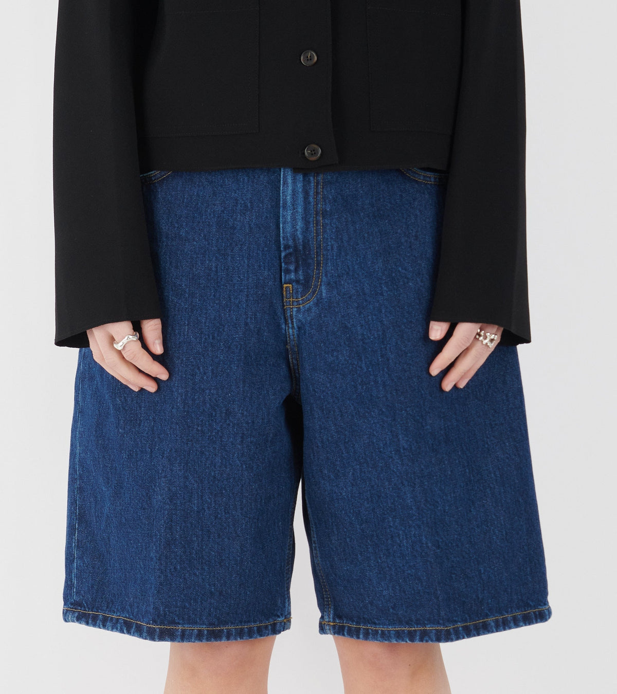 W Brandon Shorts Stone Washed Blue