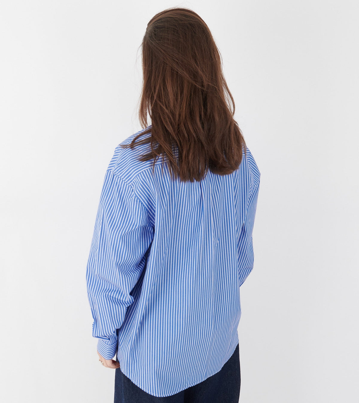 Oversized Shirt Blue Striped