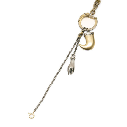 Hand & Crest Necklace - Yellow Gold Plated