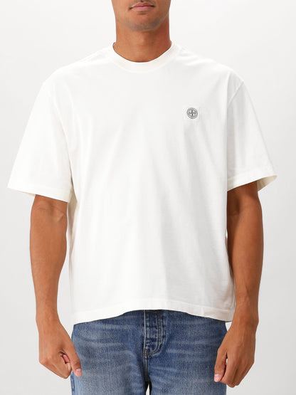 Stone Island T-shirt Wit Patch Logo