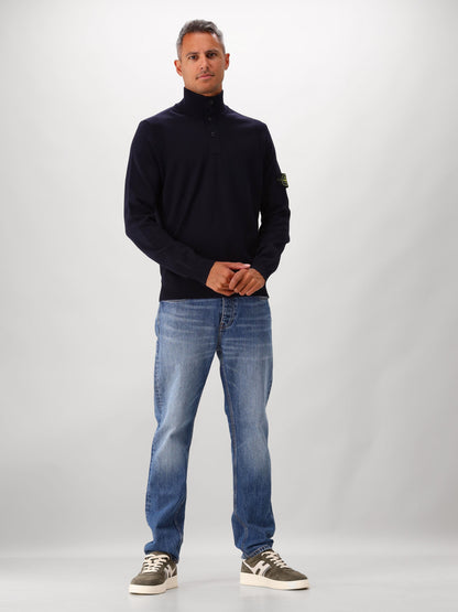 Stone Island Gebreide Trui Blauw