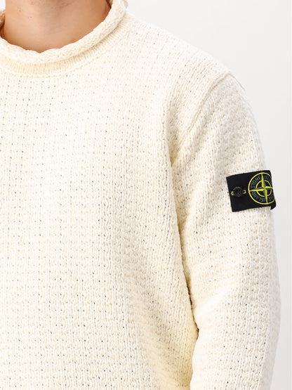Stone Island Gebreide Trui Gebroken Wit