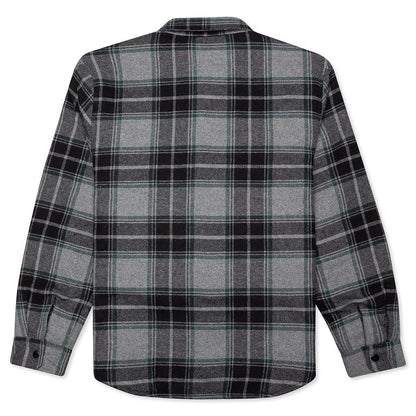 Max Plaid Quilted Shirt - Grey