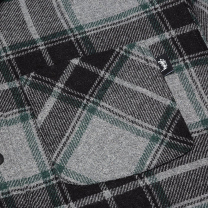 Max Plaid Quilted Shirt - Grey