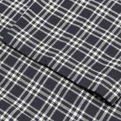 Plaid Linen Bryan Pant - Navy