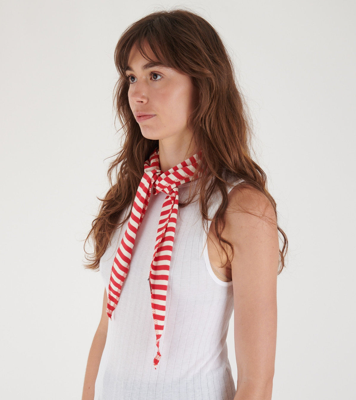 Scarf Triangle Red/Ecru