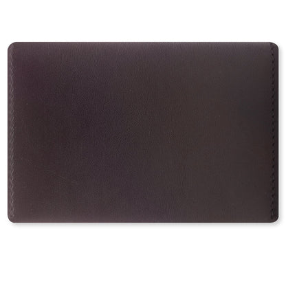 Folded Leather Wallet - Dark Brown