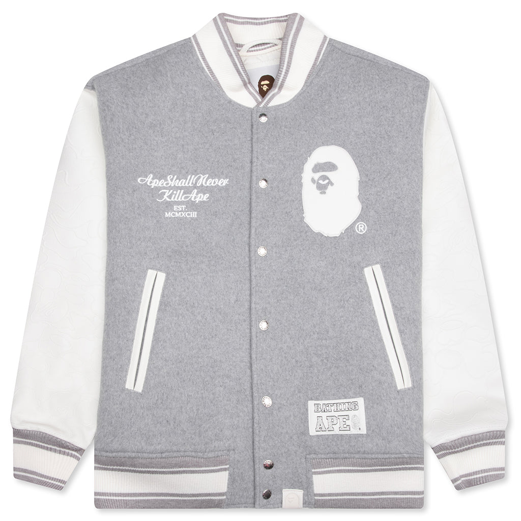 Bape Varsity Jacket - Grey