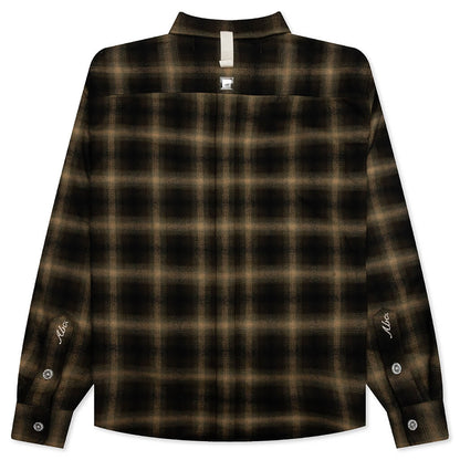 Abc. Flannel Plaid Puffer Quilted Jacket - Green