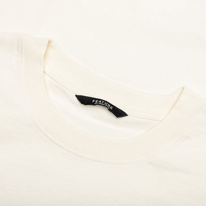Feature x Analog Dope Spin Vinyl Tee - Cannoli Cream