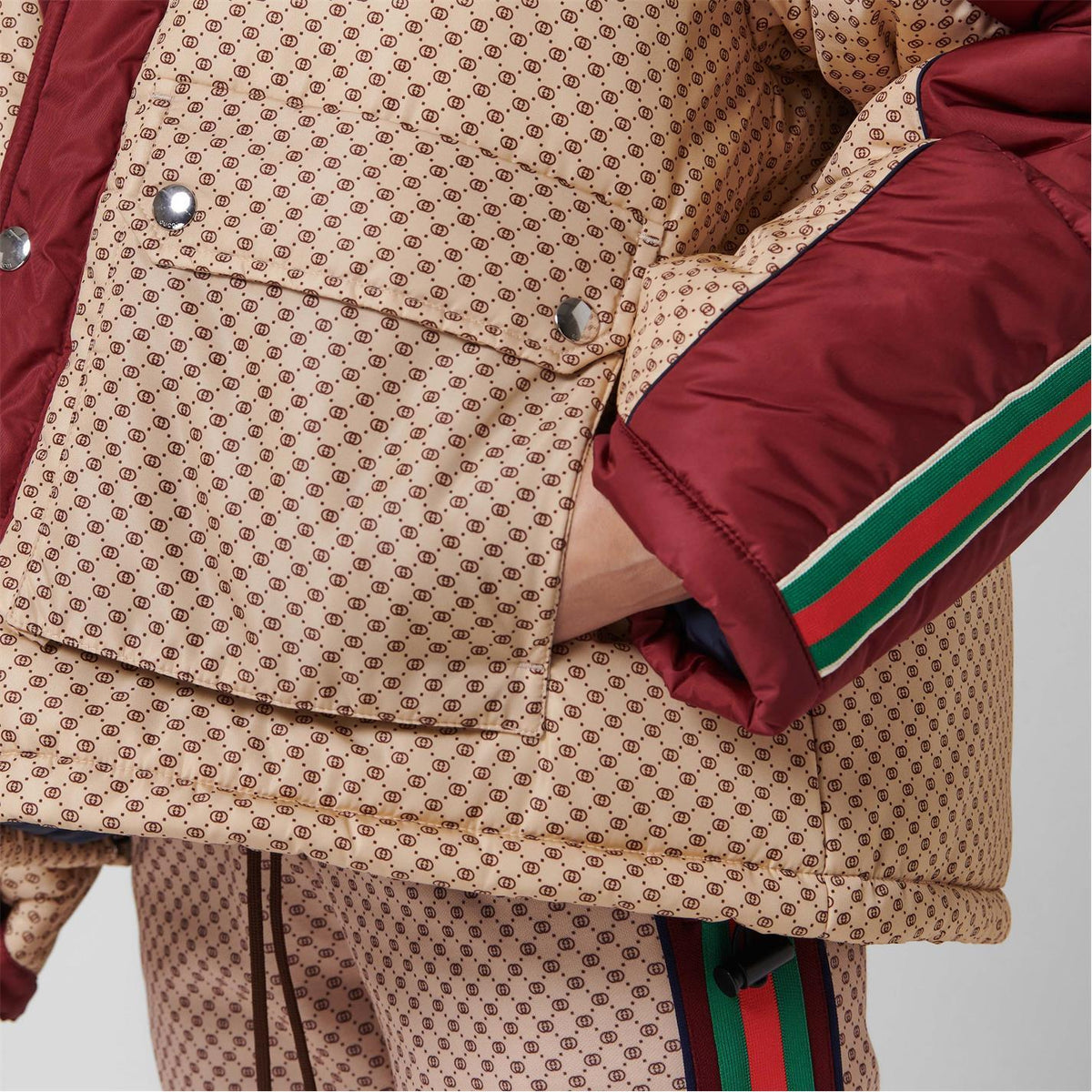 Womens Gucci GG Parachute Padded Jacket